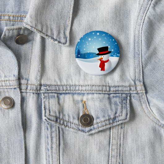 Niedlicher Snowman-Knopf Button (Beispiel)