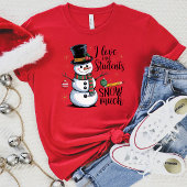 Niedlicher Snowman-Lehrer T-Shirt