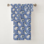 Niedlicher Snowman mit Beanie - Editable BG färben Badhandtuch Set (Insitu)