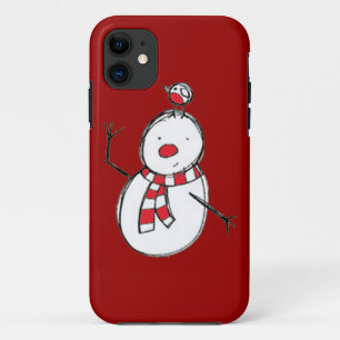Niedlicher Snowman mit Bird iPhone 5 Fall Case-Mate iPhone Hülle
