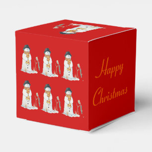 Niedlicher Snowman mit WeihnachtsStrumpf Geschenkschachtel