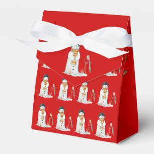 Niedlicher Snowman mit WeihnachtsStrumpf Geschenkschachtel