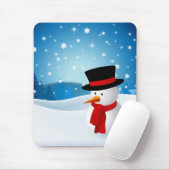 Niedlicher Snowman Mousepad (Mit Mouse)