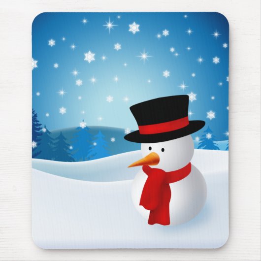 Niedlicher Snowman Mousepad (Vorne)