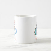 Niedlicher Snowman Personalisierter Name Cocoa Kaffeetasse (Mittel)