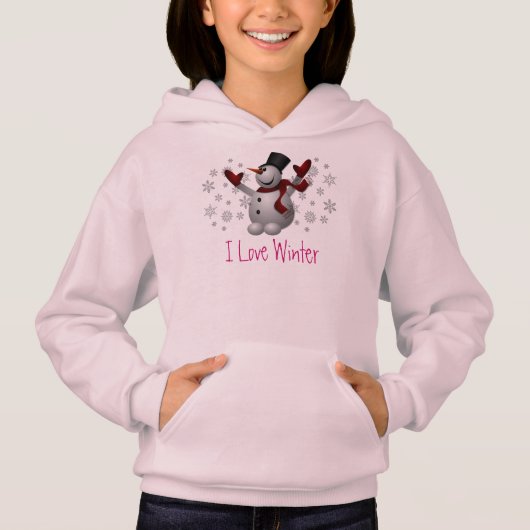 Niedlicher Snowman-polarer Hoodie (Vorderseite)