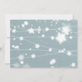 Niedlicher Snowman Red Scarf Snow Stars Party Einladung (Rückseite)