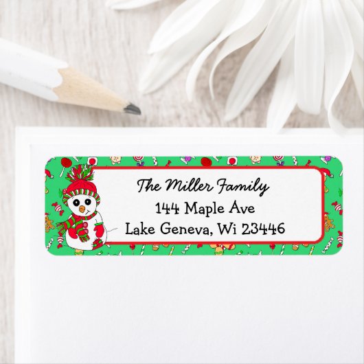 Niedlicher Snowman Urlaub Saisonfest (Insitu)