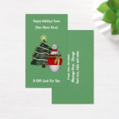 Niedlicher Snowman Weihnachtsgeschenkkarte Tag (Schreibtisch)