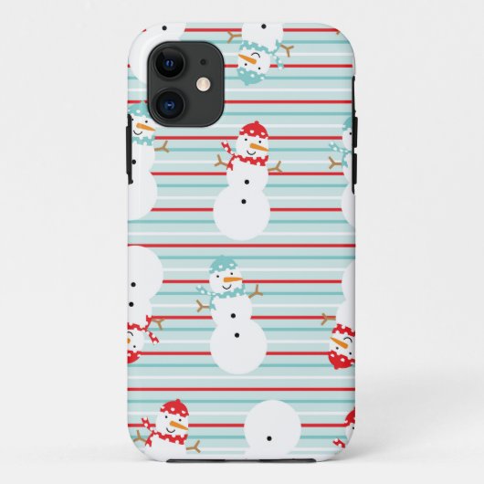 Niedlicher Snowman-Winter-Entwurf iPhone 5 Fall Case-Mate iPhone Hülle (Rückseite)