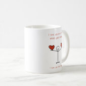 Niedlicher Sobriety Stickman, Funny Sober Valentin Kaffeetasse (VorderseiteRechts)