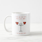 Niedlicher Sobriety Stickman, Funny Sober Valentin Kaffeetasse (Links)