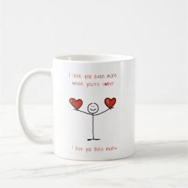 Niedlicher Sobriety Stickman, Funny Sober Valentin Kaffeetasse