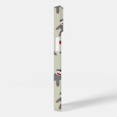 Niedlicher Sockenaffe mit Herzmuster auf Tan Case-Mate iPhone Hülle (Rückseite / Rechts)