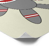 Niedlicher Socketaffe auf dem Tan-Kinderzimmer Poster (Ecke)