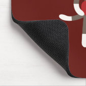 Niedlicher Socketaffe mit Hut und Herz Mousepad (Ecke)