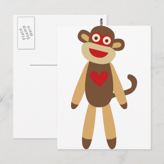 Niedlicher Socketaffe Postkarte (Vorne/Hinten)