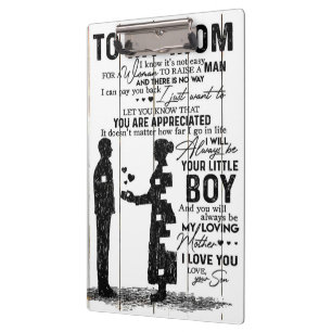 Niedlicher Sohn zu meiner Mama Geschenk   Lieblich Klemmbrett