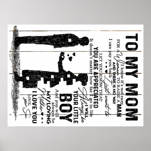 Niedlicher Sohn zu meiner Mama Geschenk | Lieblich Poster (Vorne)
