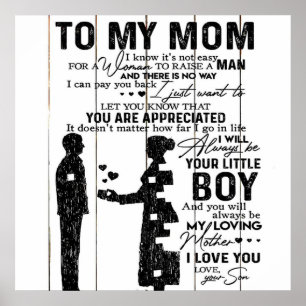 Niedlicher Sohn zu meiner Mama Geschenk   Lieblich Poster