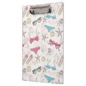 Niedlicher Sommer-abstraktes Muster Klemmbrett (Links)