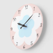 Niedlicher Sommer Daisy Blume Blütenverlauf Geburt Große Wanduhr (Winkel)