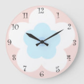 Niedlicher Sommer Daisy Blume Blütenverlauf Geburt Große Wanduhr (Vorderseite)