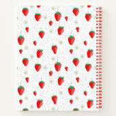 Niedlicher Sommer Erdbeeren & Blüten Rezept Notizblock (Rückseite)