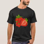 Niedlicher Sommer Erdbeeren Muster Frucht T-Shirt (Vorderseite)