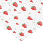 Niedlicher Sommer Erdbeeren und Blüten Kurzer Tischläufer (Ecke)