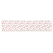 Niedlicher Sommer Erdbeeren und Blüten Kurzer Tischläufer (Horizontal)