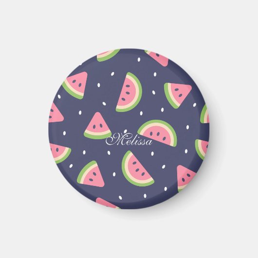 Niedlicher Sommer Grün Rosa Wassermelone Magnet (Vorne)