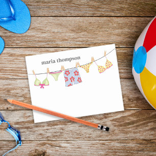 Niedlicher Sommer Hinzufügen eines eigenen Namens Post-it Klebezettel