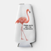 Niedlicher Sommer Inspiration rosa Flamingo Flaschenkühler (Vorderseite)