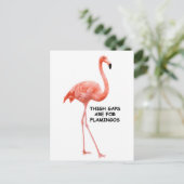Niedlicher Sommer Inspiration rosa Flamingo Postkarte (Stehend Vorderseite)