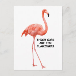 Niedlicher Sommer Inspiration rosa Flamingo Postkarte