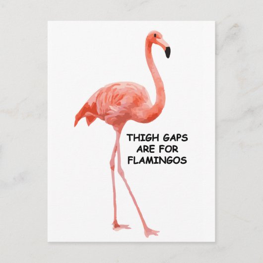 Niedlicher Sommer Inspiration rosa Flamingo Postkarte (Vorderseite)