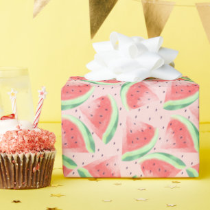 Niedlicher Sommer Kawaii Watercolor Geschenkpapier