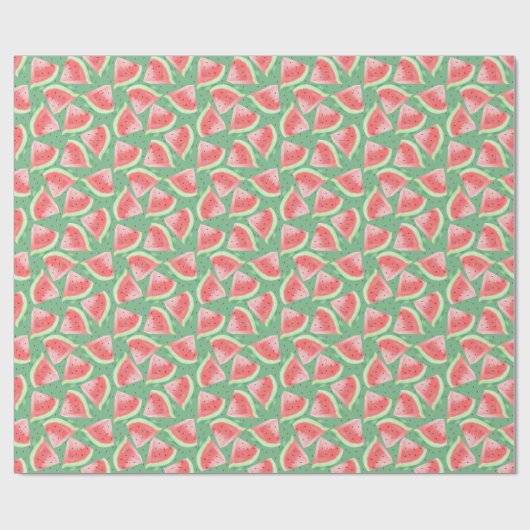 Niedlicher Sommer Kawaii Watercolor Geschenkpapier (Flach)