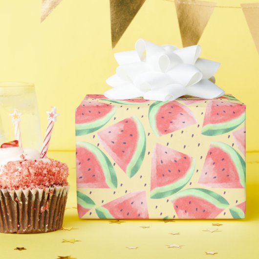 Niedlicher Sommer Kawaii Watercolor Geschenkpapier (Geburtstagsparty)