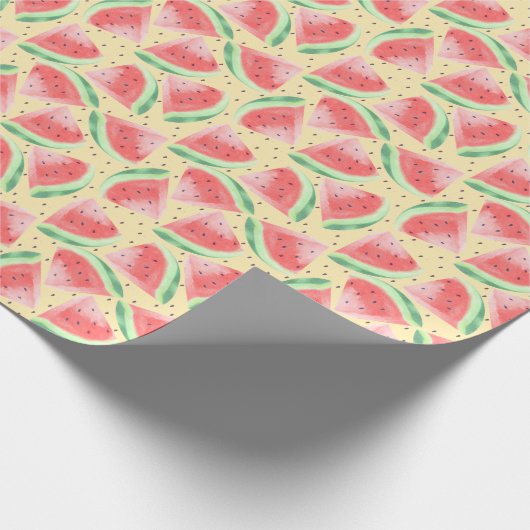 Niedlicher Sommer Kawaii Watercolor Geschenkpapier (Ecke)