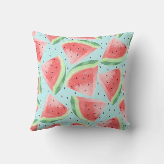 Niedlicher Sommer Kawaii Watercolor Kissen (Rückseite)