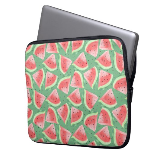 Niedlicher Sommer Kawaii Watercolor Laptopschutzhülle (Vorderseite Links)
