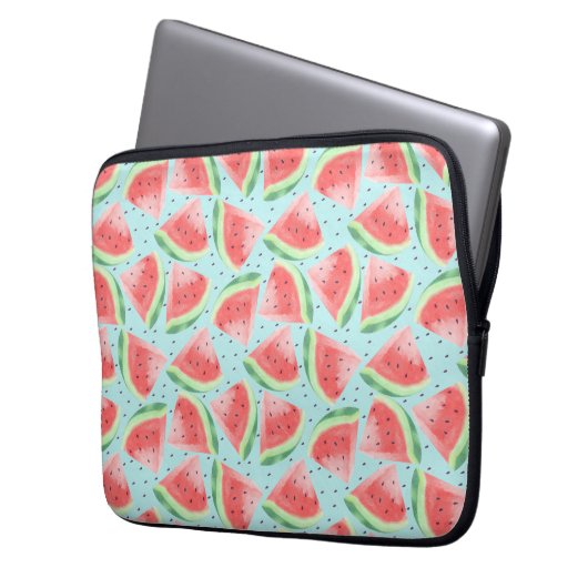 Niedlicher Sommer Kawaii Watercolor Laptopschutzhülle (Vorderseite Links)