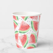 Niedlicher Sommer Kawaii Watercolor Pappbecher (Rückseite)