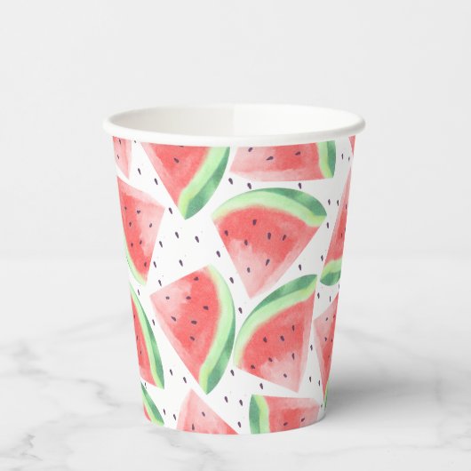 Niedlicher Sommer Kawaii Watercolor Pappbecher (Links)