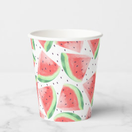 Niedlicher Sommer Kawaii Watercolor Pappbecher