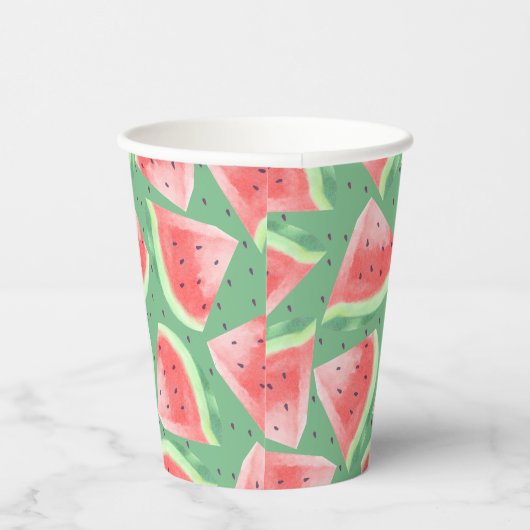 Niedlicher Sommer Kawaii Watercolor Pappbecher (Rechts)