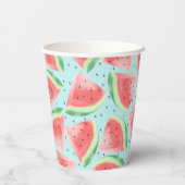 Niedlicher Sommer Kawaii Watercolor Pappbecher (Rückseite)