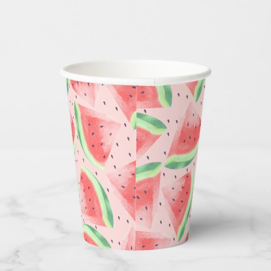 Niedlicher Sommer Kawaii Watercolor Pappbecher (Rechts)